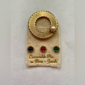 Sold! Vintage Beau Jewels Convertible Brooch on Original Card Signed